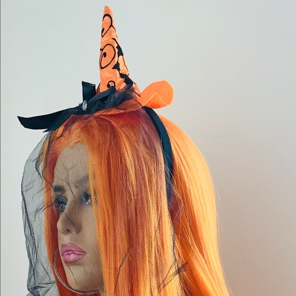 Long Orange Versatile 13x2.5 Lace Front Synthetic Wig for Cosplay or Everyday - Picture 11 of 14